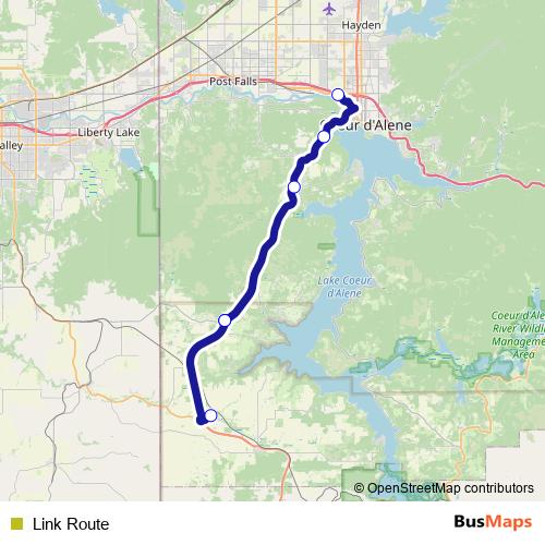 Link Route bus Line Map