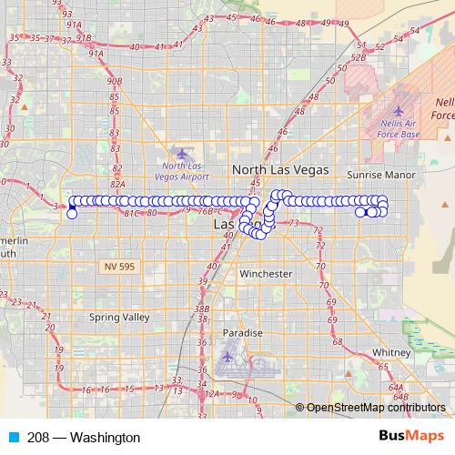 208 bus Line Map