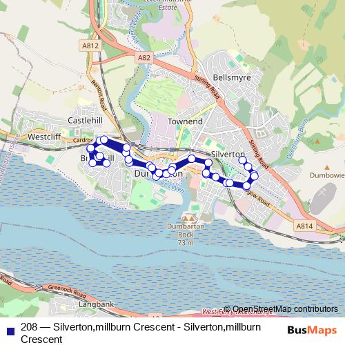 208 bus Line Map