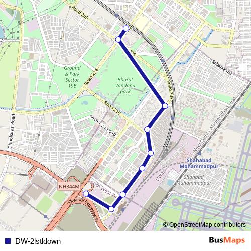 DW-2lstldown bus Line Map