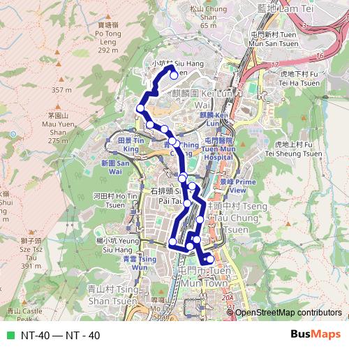 NT-40 bus Line Map