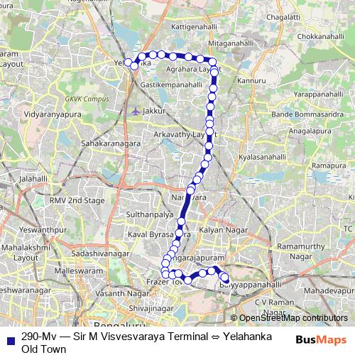 290-Mv bus Line Map