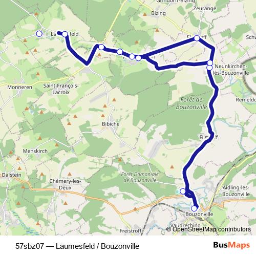 57sbz07 bus Line Map