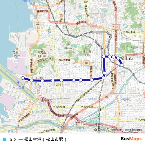 ５３ bus Line Map