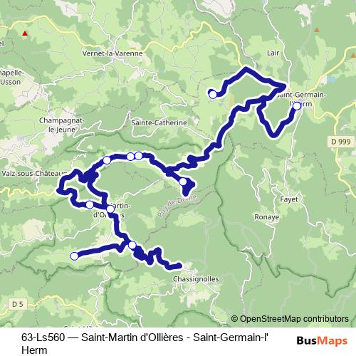 63-Ls560 bus Line Map