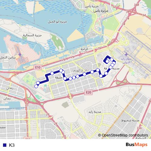 K3 bus Line Map