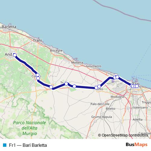 Fr1 rail Line Map