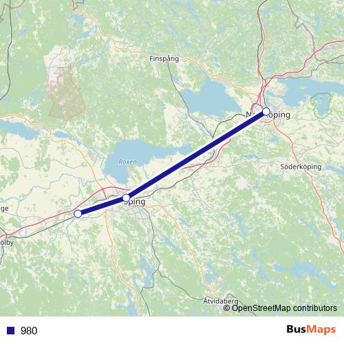 980 bus Line Map