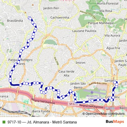 9717-10 bus Line Map