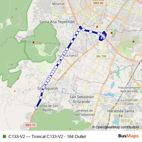 C133-V2 bus Line Map