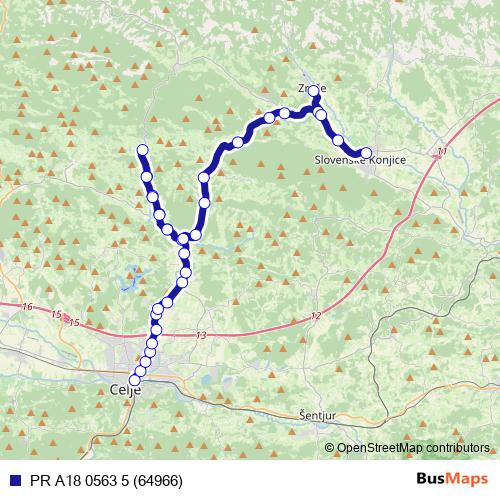PR A18 0563 5 (64966) bus Line Map