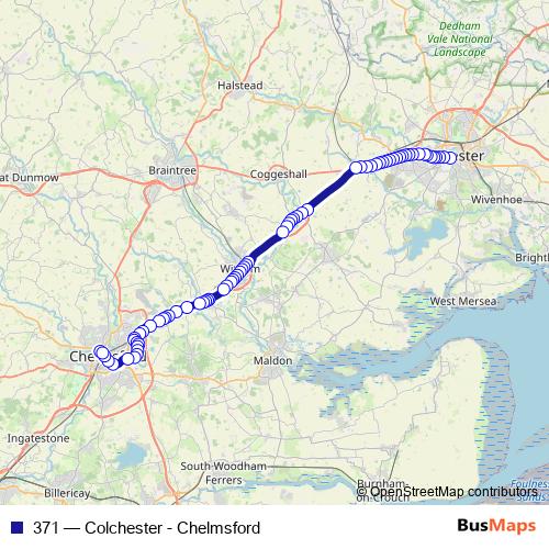 371 bus Line Map