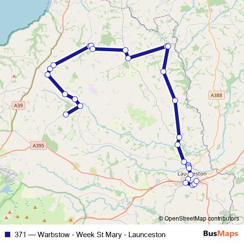 371 bus Line Map