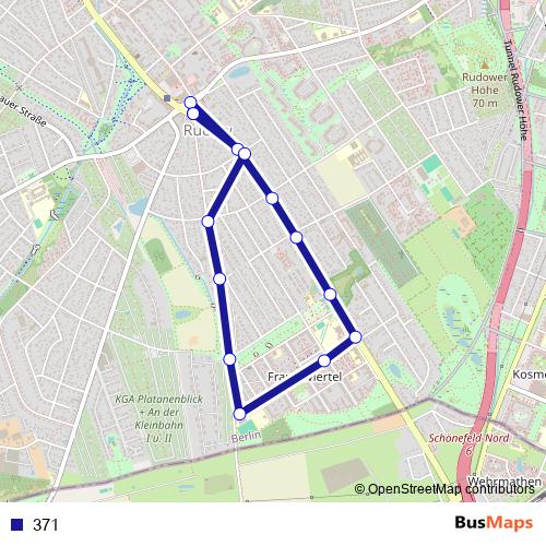 371 bus Line Map
