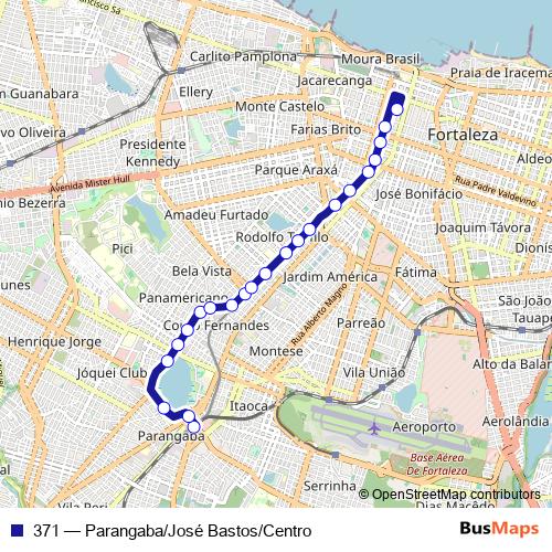 371 bus Line Map