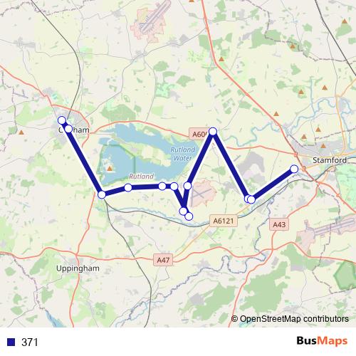 371 bus Line Map