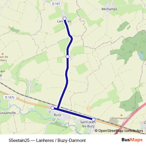 55eetain25 bus Line Map