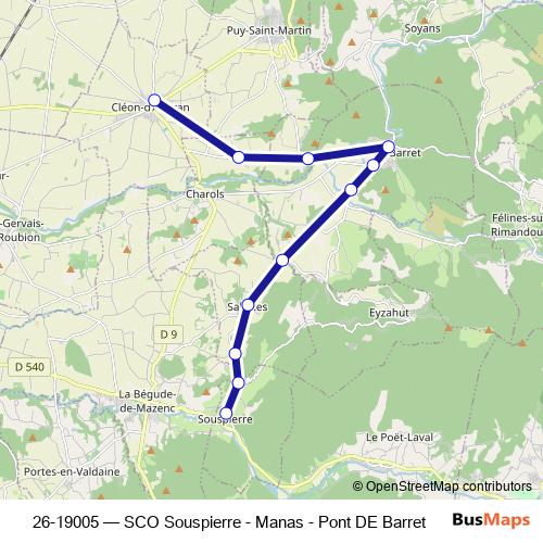 26-19005 bus Line Map