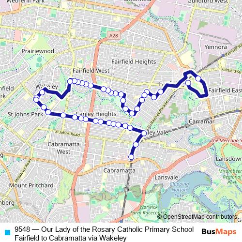 9548 bus Line Map