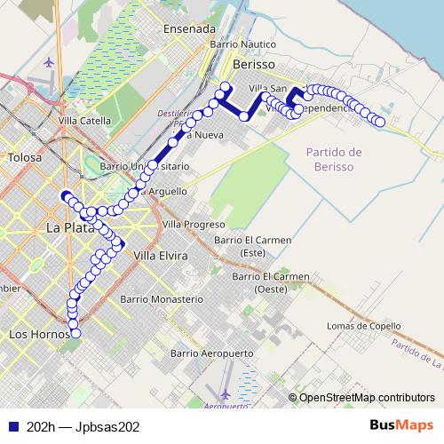 202h bus Line Map
