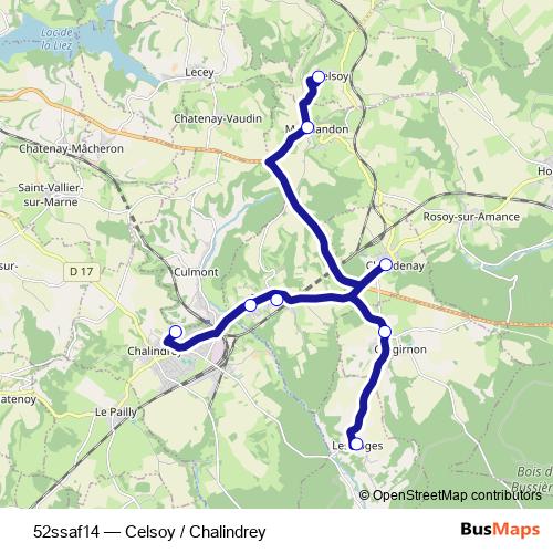 52ssaf14 bus Line Map