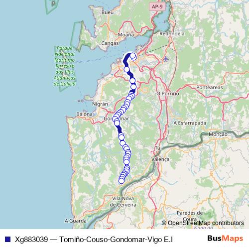 Xg883039 bus Line Map