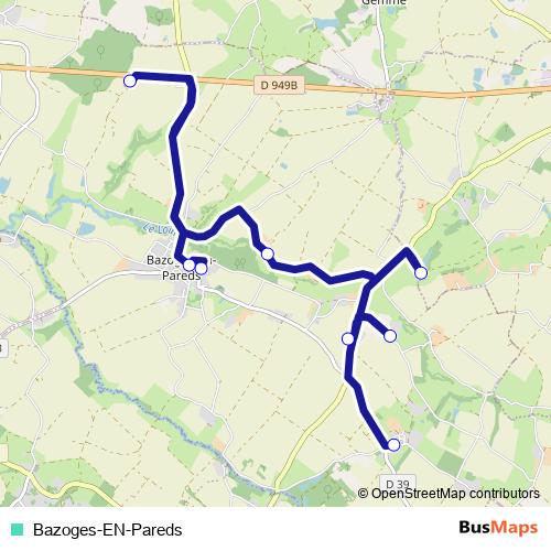 Bazoges-EN-Pareds bus Line Map