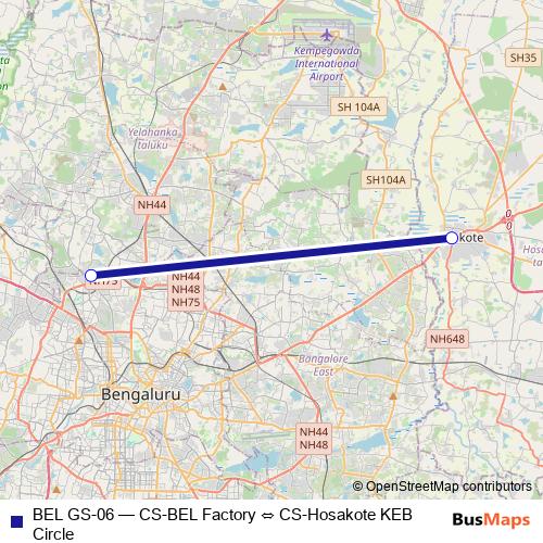 BEL GS-06 bus Line Map