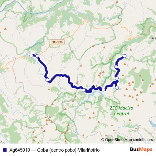 Xg645010 bus Line Map