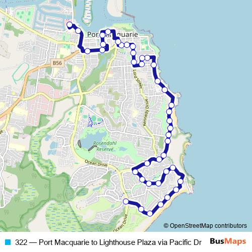 322 bus Line Map