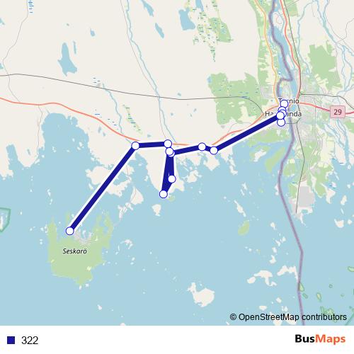 322 bus Line Map
