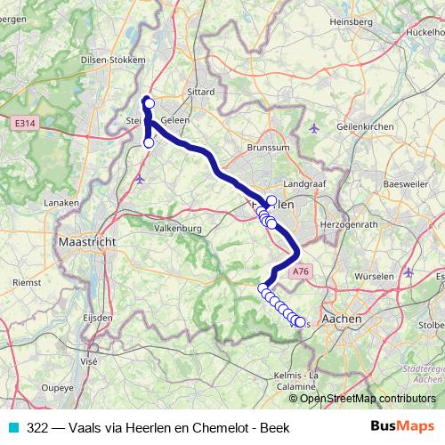 322 bus Line Map
