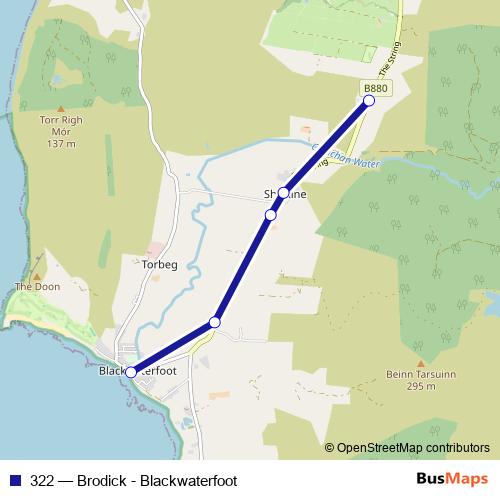 322 bus Line Map