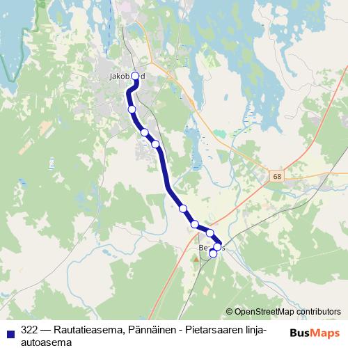 322 bus Line Map