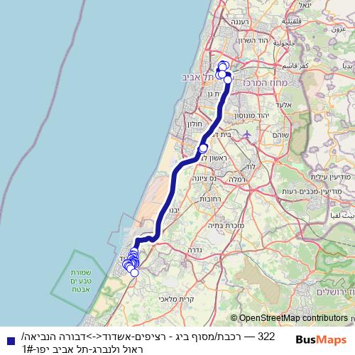 322 bus Line Map