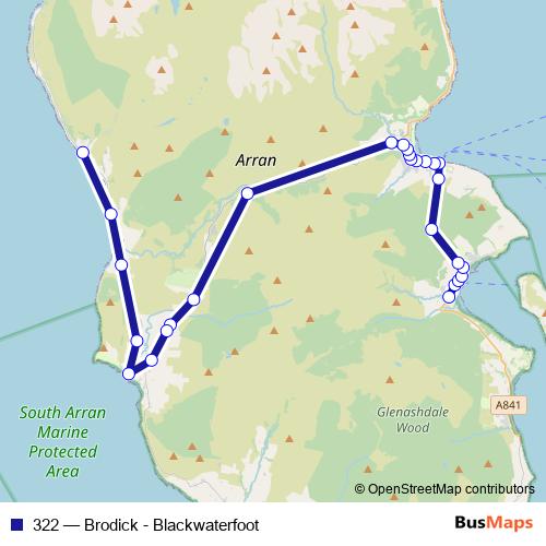 322 bus Line Map