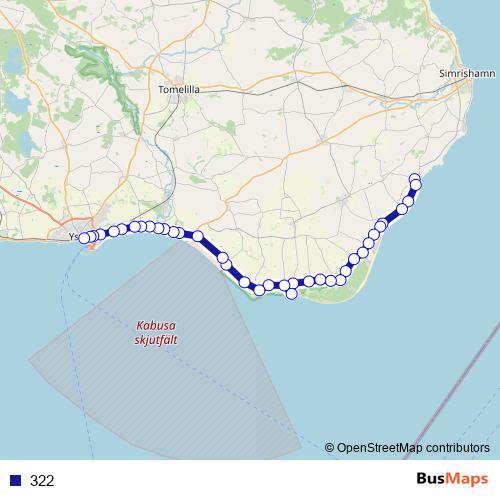 322 bus Line Map