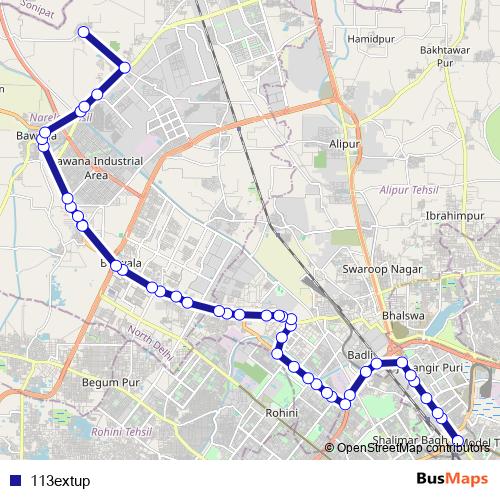 113extup bus Line Map