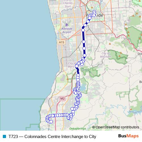 T723 bus Line Map