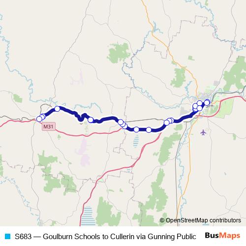 S683 bus Line Map
