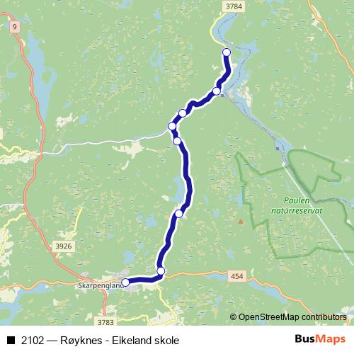 2102 bus Line Map