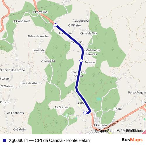 Xg666011 bus Line Map