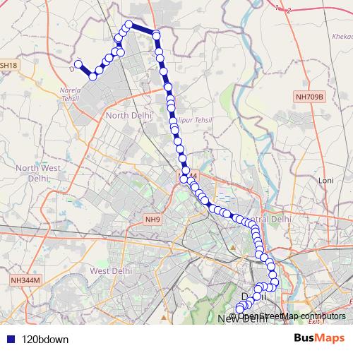 120bdown bus Line Map