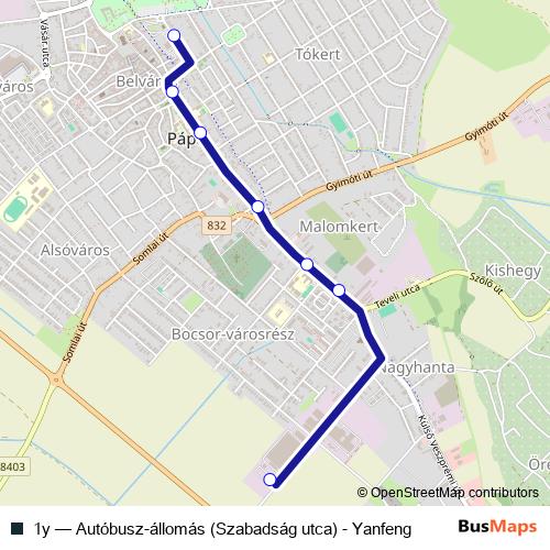 1y bus Line Map