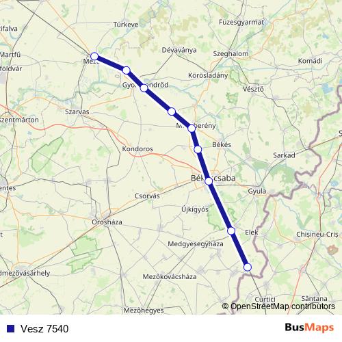 Vesz 7540 rail Line Map