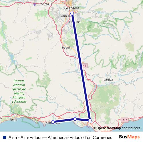 Alsa - Alm-Estadi bus Line Map