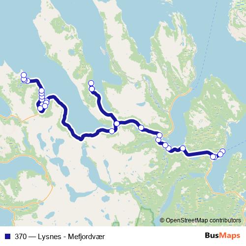 370 bus Line Map