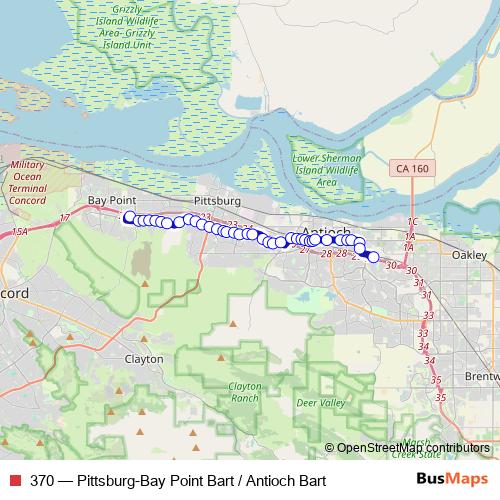 370 bus Line Map
