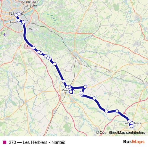 370 bus Line Map