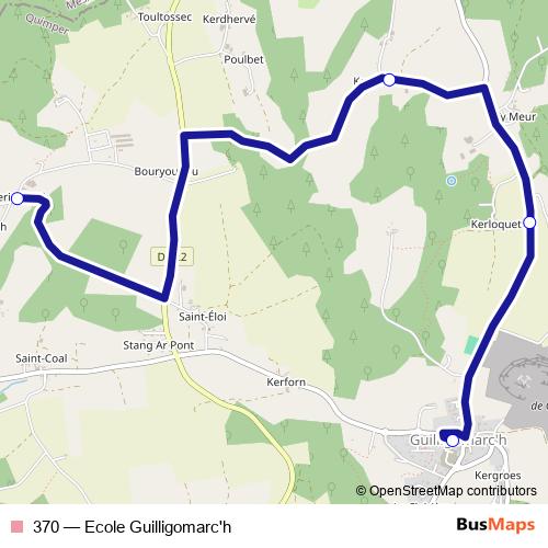 370 bus Line Map